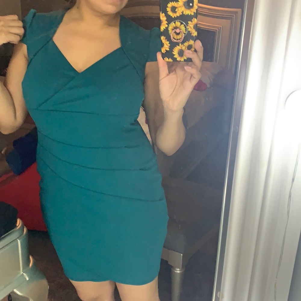 Mini Hunter/Teal Dress